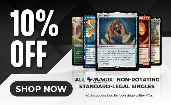 10% Off All Non-Rotating Standard-Legal Magic: The Gathering Singles.