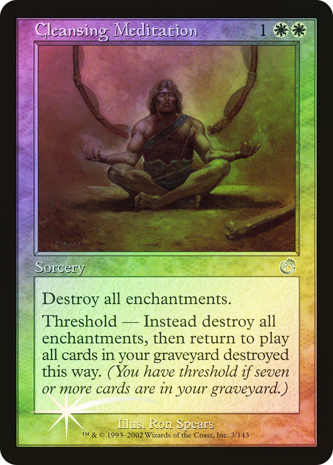 MTG 浄化の瞑想/Cleansing Meditation FOIL 2set EX+]浄化の瞑想/Cleansing Meditation《日本語》【TOR】