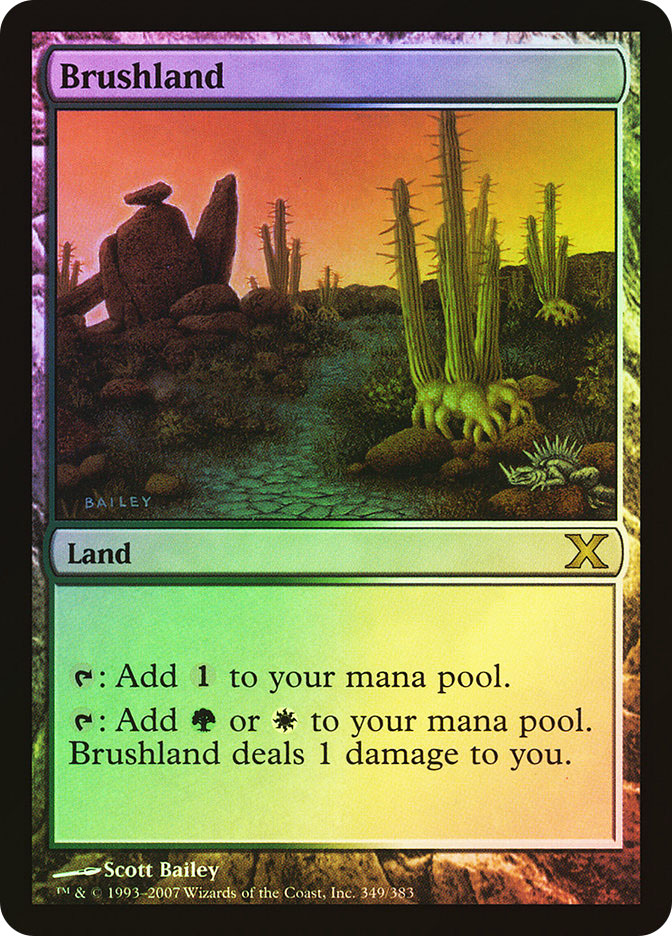 低木林地/Brushland  10ED英語foil 低木林地/Brushland 10ED英語foil Foil】□プレリリース□《低木