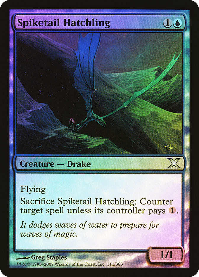 Spiketail Hatchling • Creature — Drake (Tenth Edition) - MTG Assist