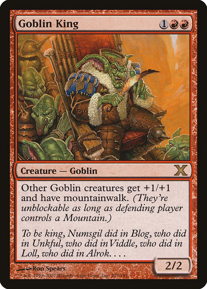 Goblin Cruciverbalist マジック・ザ・ギャザリングカード Goblin King (BB) | 4th Edition - Black Border - Chinese
