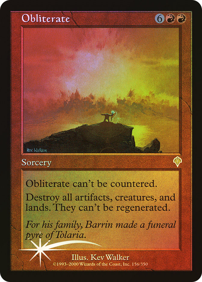 MTG 抹消/Obliterate INV 日本語 foil MTG 抹消 Obliterate INV インベイジョン - メルカリ