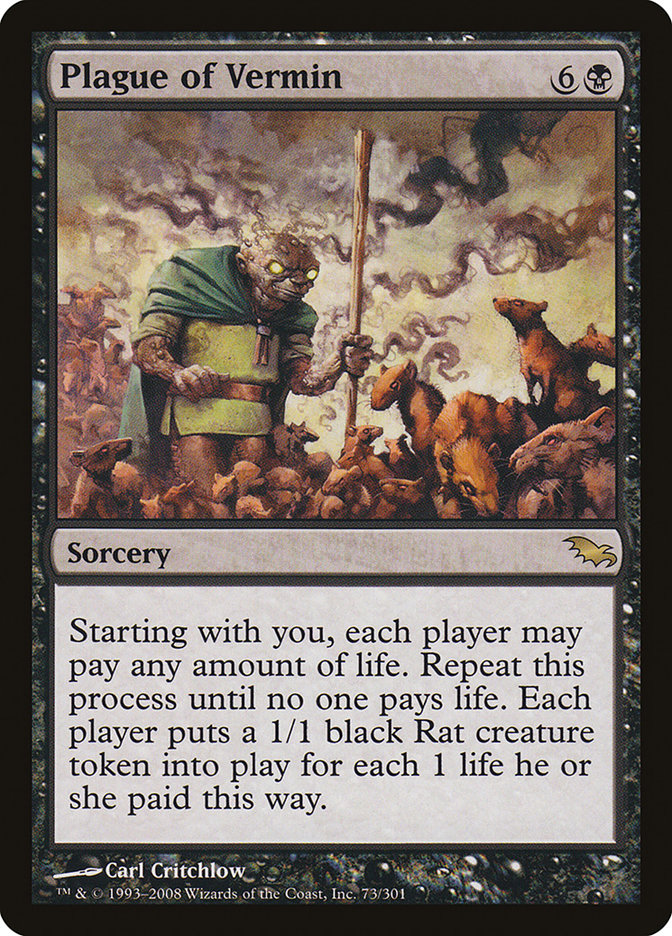 【Foil】害獣の疫病/Plague of Vermin[SHM] Plague of Vermin | Shadowmoor | Star City Games