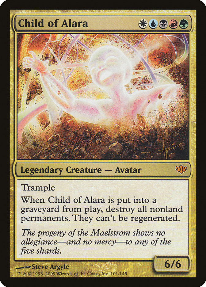 1228 激レア　 《オークの軍旗 mtg Lea アルファ　α Child of Alara | Conflux | Star City Games