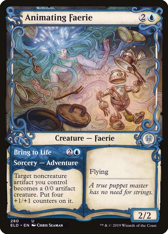 MTG 動かすフェアリー　アーティストプルーフ　Animating Faerie Animating Faerie // Bring to Life | Throne of Eldraine | Star City