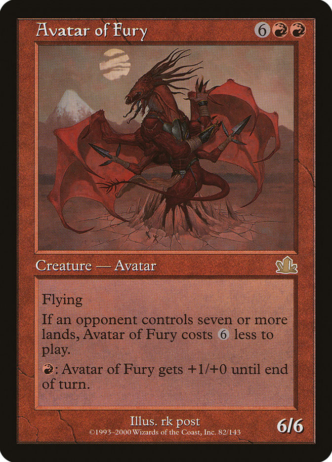 憤怒の化身　Avatar of Fury Foil 英語 MTG Avatar of Fury | Prophecy | Star City Games