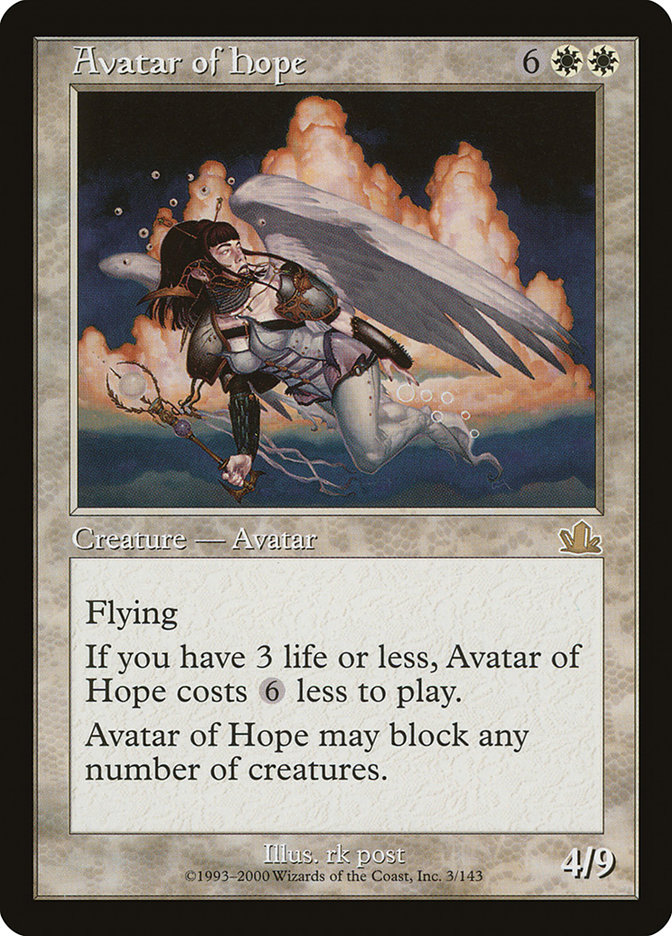 希望の化身 Avatar of Hope foil 英語版 MTG マジック Avatar of Hope | Prophecy | Star City Games