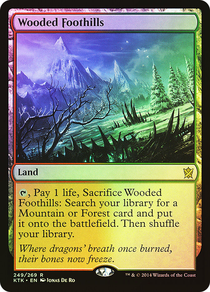 高価値セリー 樹木茂る山麓 / Wooded Foothills MTG マジック：ザ 