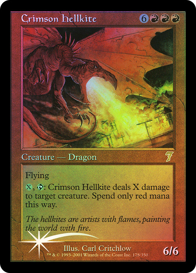 MTG【Foil】真紅のヘルカイト/Crimson Hellkite [7ED] 英)真紅のヘルカイト / Crimson Hellkite【7ED】 【Foil】 No