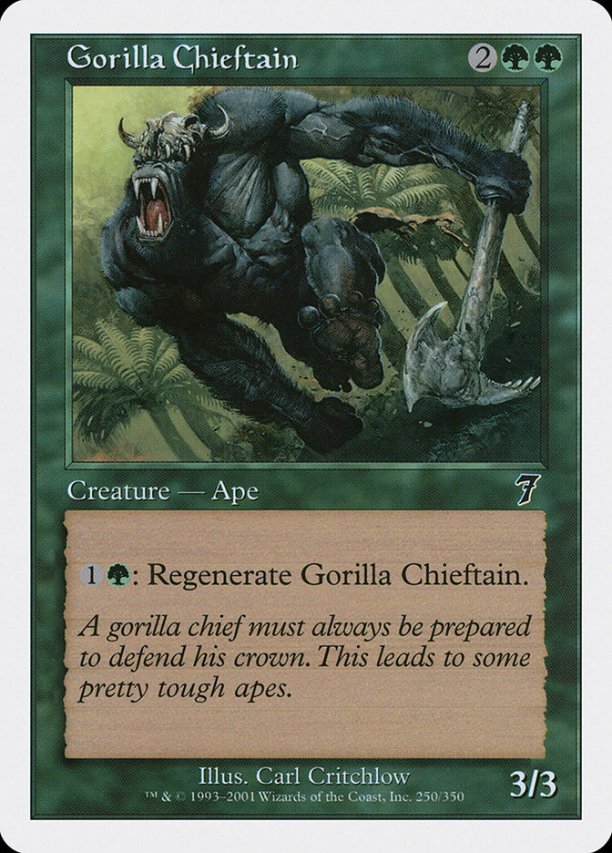 ape cards mtg Gorilla Chieftain : SEVENTH EDITION 250/350 All cards will be carefully packed for safe transit. Ape MTG token 3/3