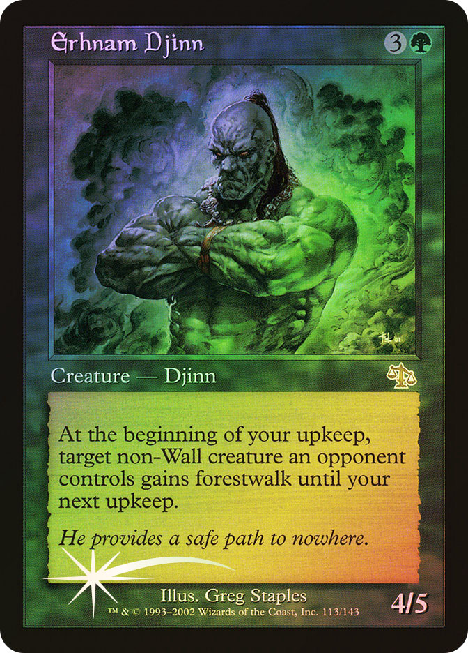 MTG Erthmam Djinn アーナム・ジン　アラビアンナイト　英語 MTG Erthmam Djinn アーナム・ジン アラビアンナイト 英語