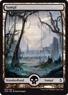 沼 swamp アーティスト拡張 サイン　alter art Swamp (#252) (Full Art) | Amonkhet - German | Star City Games