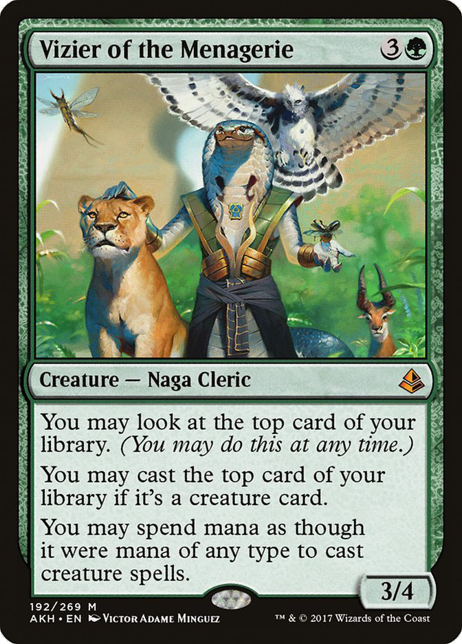 Vizier of the Menagerie · Amonkhet (AKH) #192 · Scryfall  Vizier of the Menagerie 192 main image 1