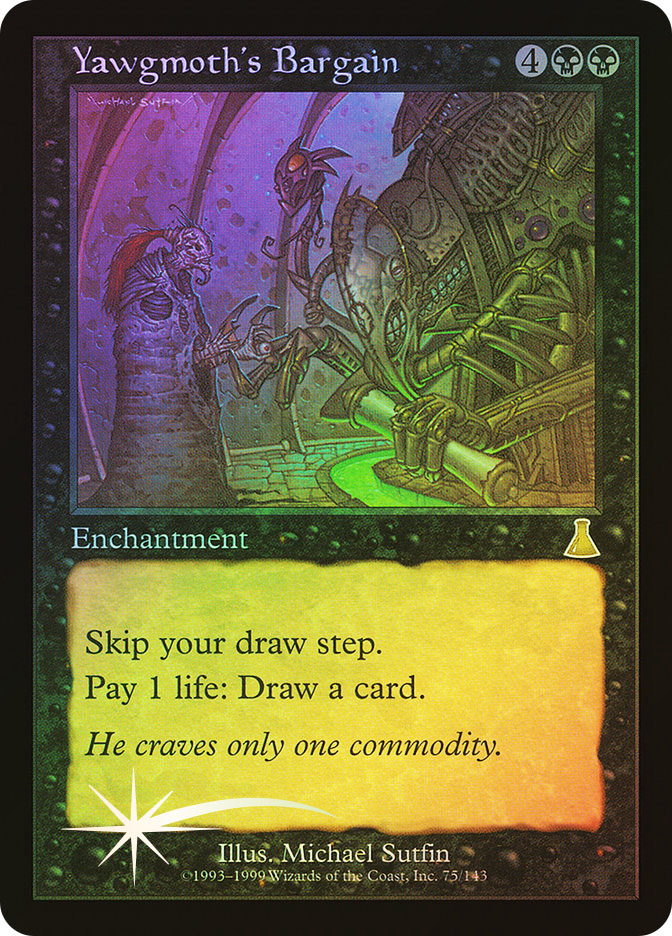 cards with bargain mtg Yawgmoth's [Urza's Destiny] Damaged Foil List.remove(d Reckoner's Bargain | Kamigawa: Neon