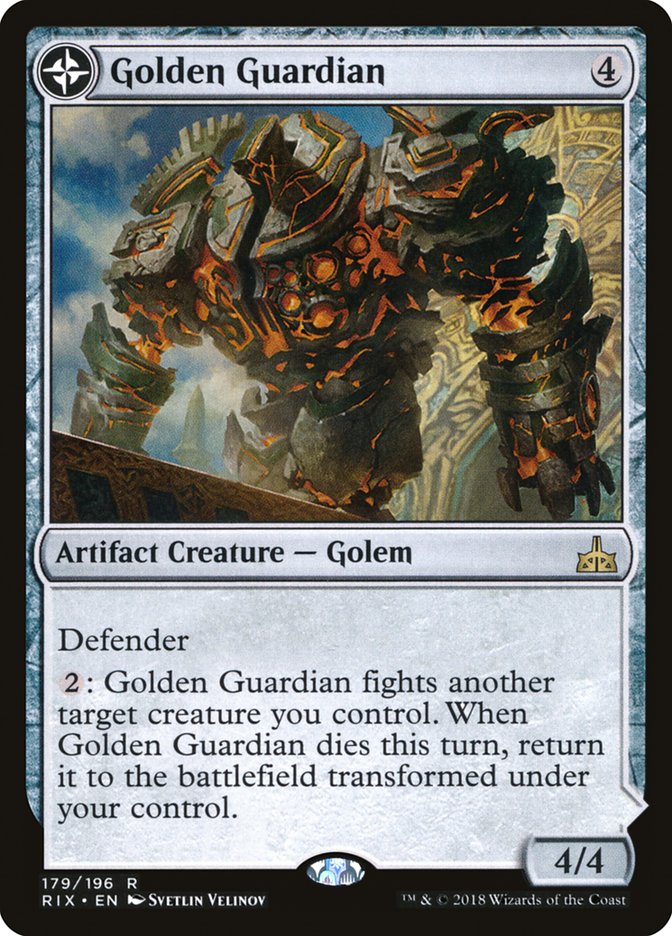 Golden Guardian // Gold-Forge Garrison | Rivals of Ixalan | Star