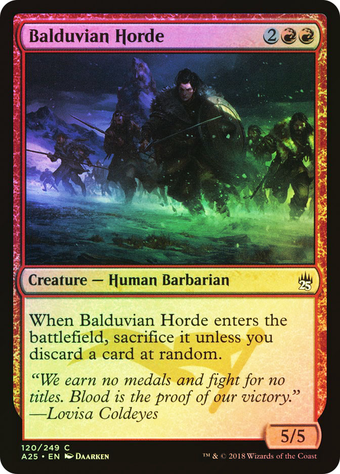 Magic: The Gathering - Balduvian Horde (Orda Di Balduvia) - Carta Rara Da Alliances | MTG Italiano - 3