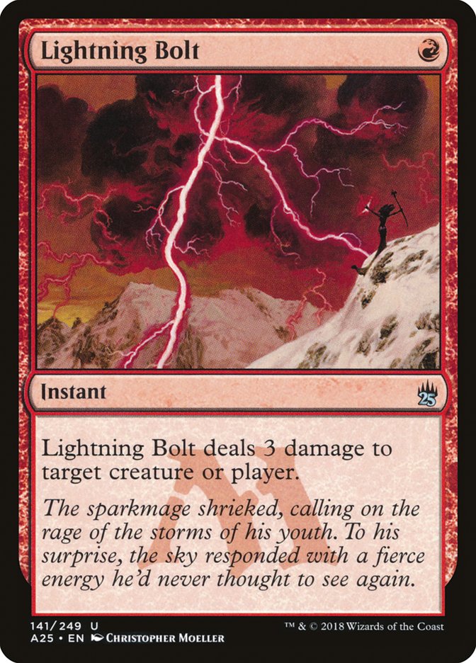 マジック：ザ・ギャザリング 2022 Magic: The Gathering Lightning Bolt Lightning Bolt | Masters 25 | Star City Games