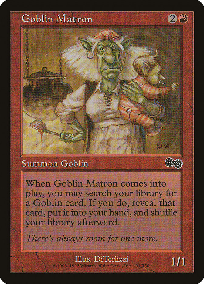 【良品】MTG  ゴブリンの女看守 Goblin Matron  foil Goblin Matron | Urza's Saga | Star City Games