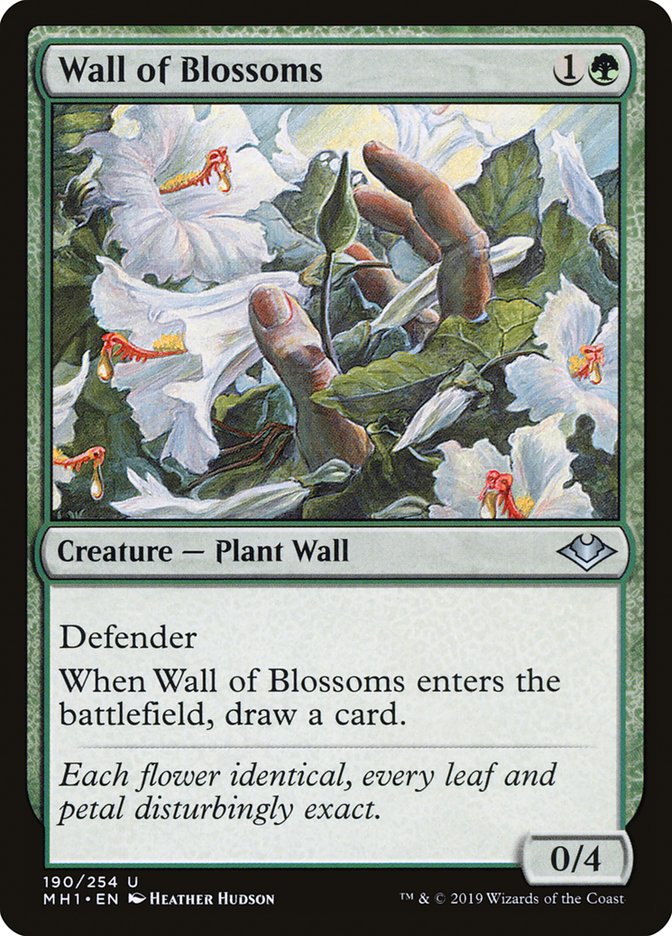 花の壁/Wall of Blossoms Foil 英語 4枚 MTG Wall of Blossoms | Modern Horizons | Star City Games