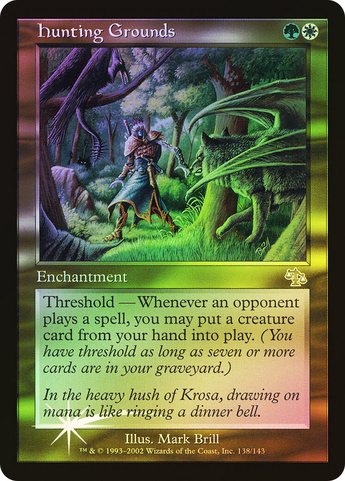 MTG 狩猟場 / Hunting Grounds 英　FOIL MTG Hunting Grounds - Foil, Moderate Play, English Judgment