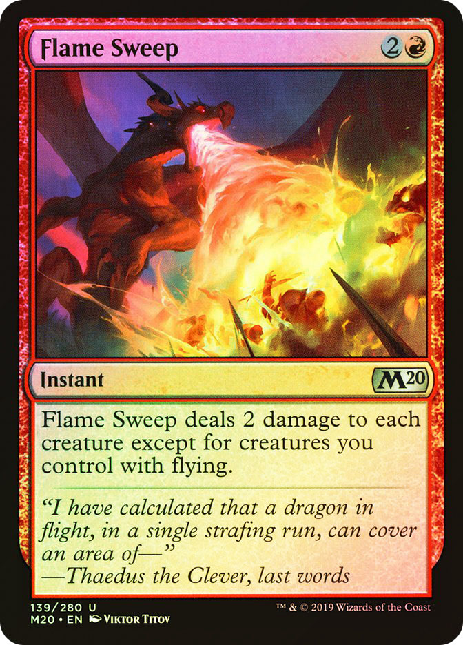 mtg sweep cards Flame | Core Set 2020 Mint / near mint condition trading card Riverwheel Sweep - 219 -