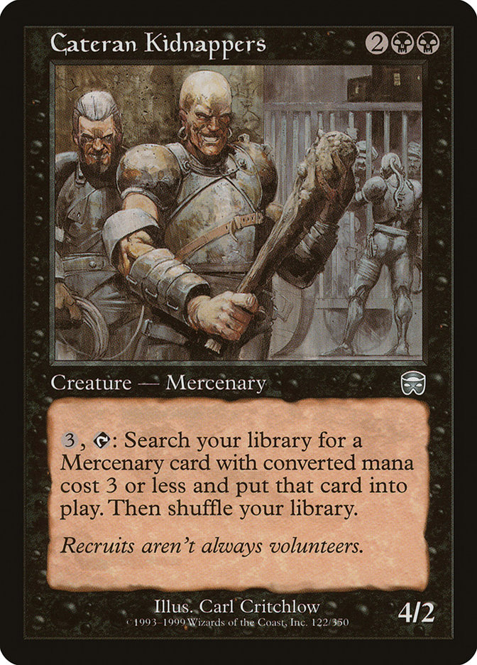 mtg mercenary cards Cateran Kidnappers | Mercadian Masques