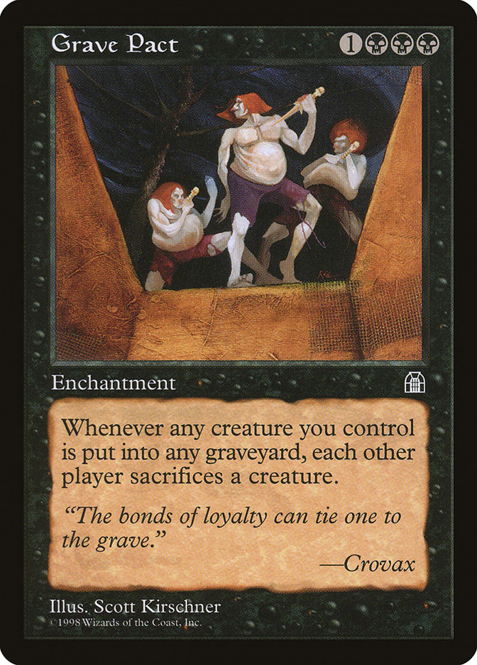 mtg cards like grave pact (Anime Borderless) - Proxy Wilds of Eldraine: Enchanting Tales Whenever a creature you control is put into a graveyard from the battlefield MtG 8th Edition Rare Grave
