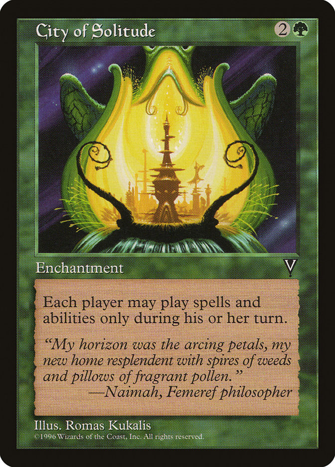 MtG 孤独の都/City of Solitude VIS 多言語4枚セット City of Solitude | Visions | Star City Games