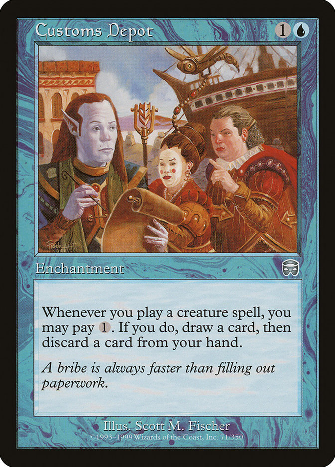 mtg whenever you cast a creature spell draw a card Transpose Customs Depot | Mercadian Masques