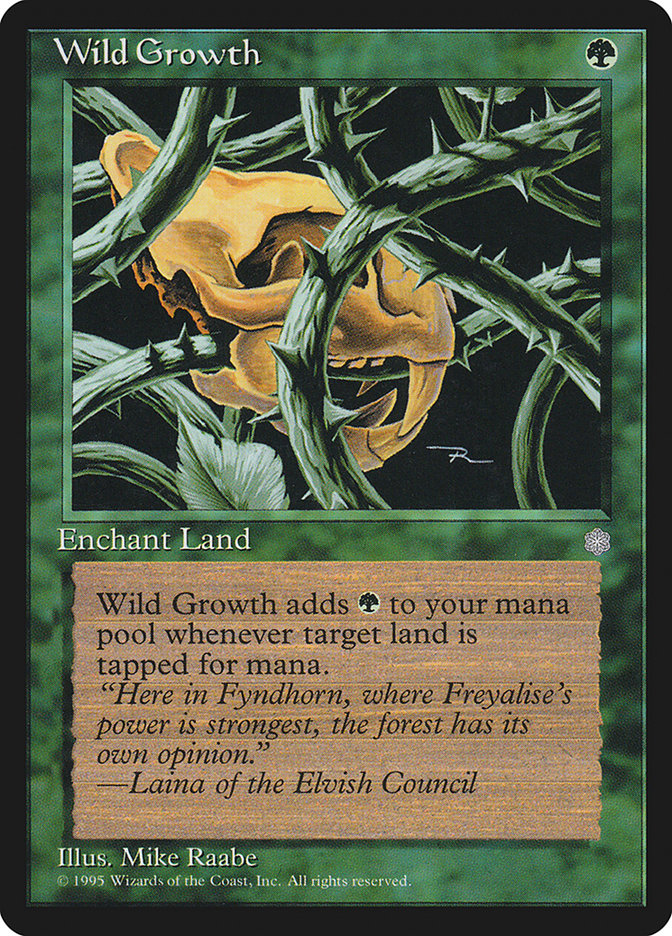繁茂/Wild Growth 7ED英語foil Magic the Gathering 7th Edition Seventh Ed FOIL Wild Growth