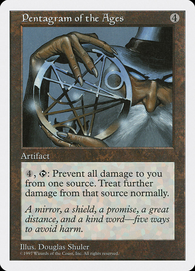 mtg pentagram card Magic: The Gathering's Unholy Strength art change Pentagram of the Ages 