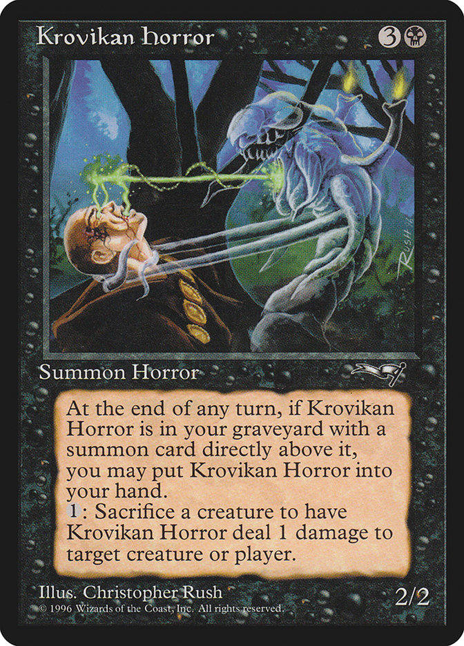 scariest mtg cards Phyrexian Horror Red Mint / near mint condition trading card Top 10 Scariest MTG Cards