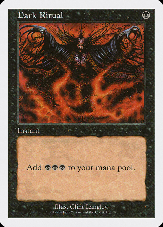 MTGプレイマット　Dark Ritual MTG Alpha Dark Ritual playmat (signed by Ms. Sandra) (Used