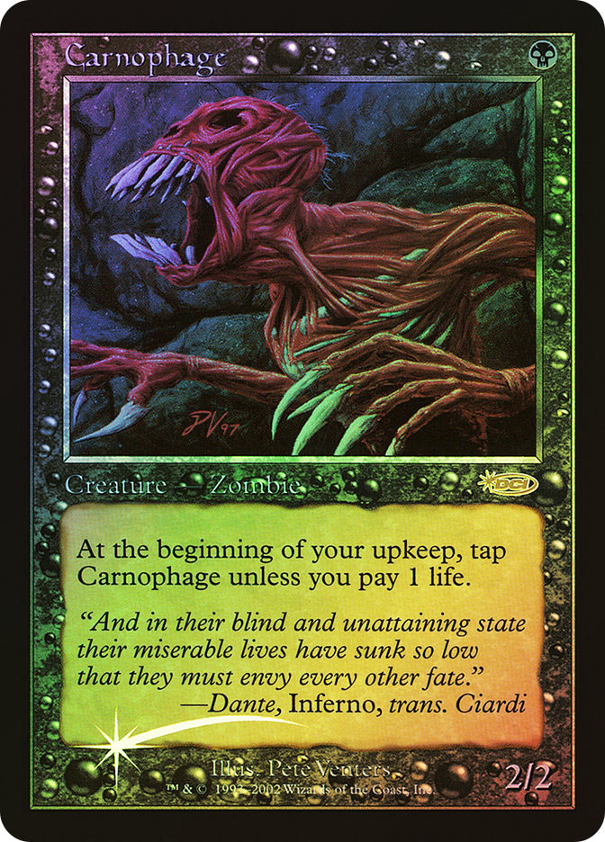 【ご確認用】FNM プロモ DCI foil 燻し 英語 1枚　MTG Amazon.co.jp: MTG カーノファージ Carnophage foil : おもちゃ