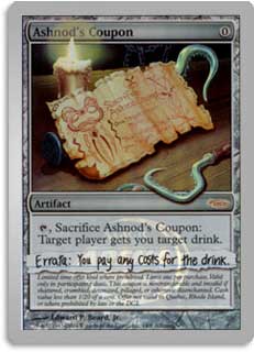 Ashnod's Coupon (Arena) | Promo | Star City Games