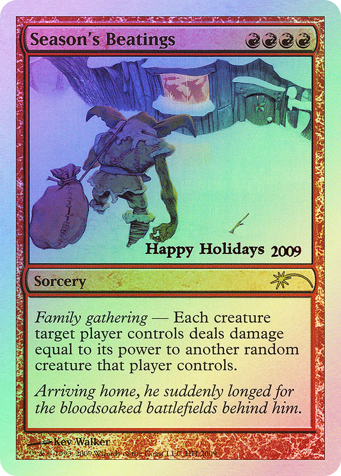 MTG Season's Beatings Foil ホリデー プロモ SeasonsBeatingsHoliday__93546.