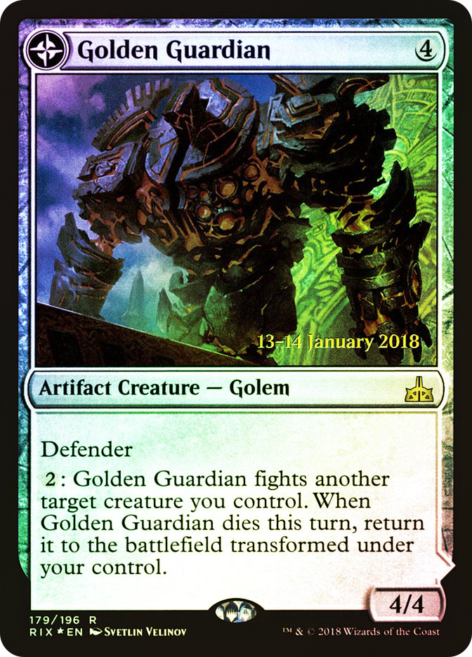 Golden Guardian // Gold-Forge Garrison (Prerelease) (Rivals of