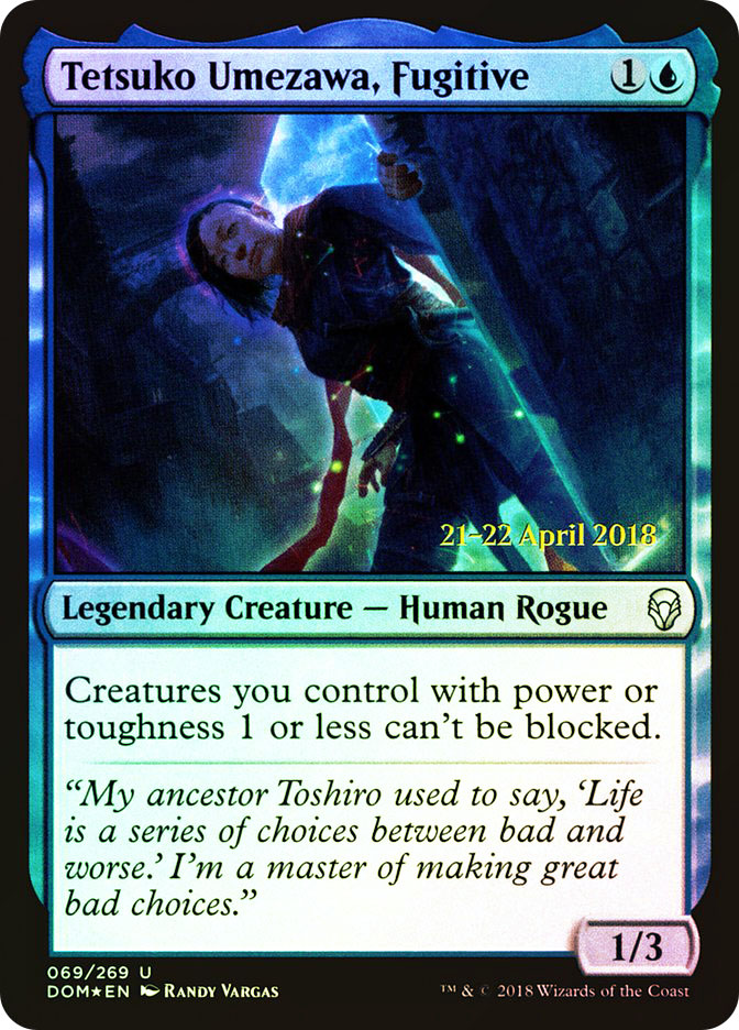 Tetsuko Umezawa, Fugitive (Prerelease) (Dominaria) | Promo | Star