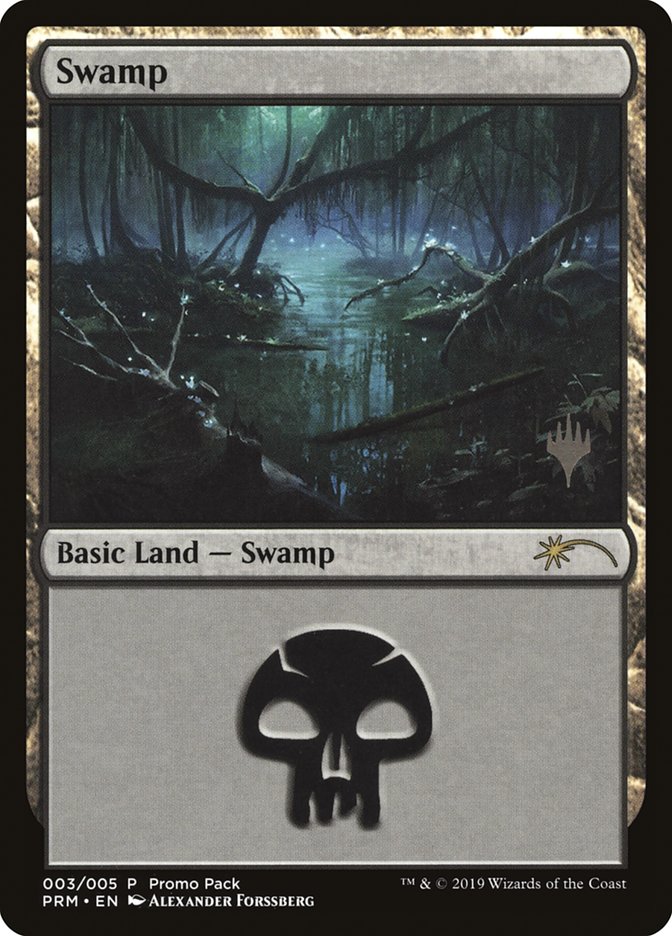 Swamp (Promo Pack) (2019) | Promo: Planeswalker Stamped