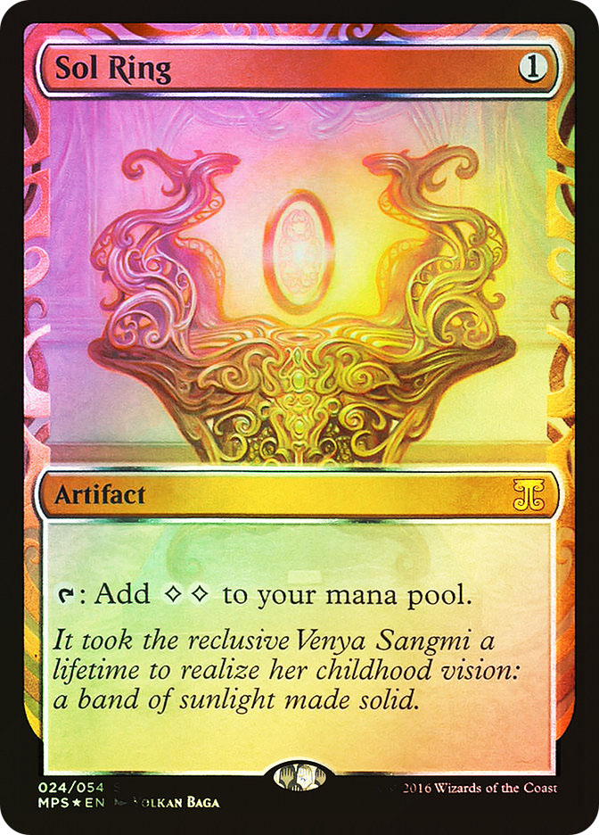 太陽の指輪 MPS 部分光沢 foil / Sol Ring Foil】《太陽の指輪/Sol Ring》(旧枠プロモ)[流星マーク] 茶