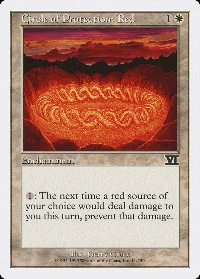 MTG 赤の防御円/Circle of Protection: Red β Circle of Protection: Red (BB) | 4th Edition - Black Border