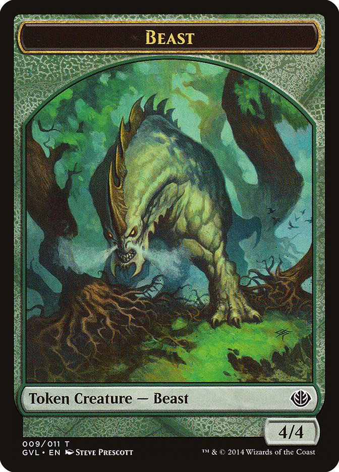 MTG 和トークン　ビースト　2枚セット BeastToken9__15553.1648847299.
