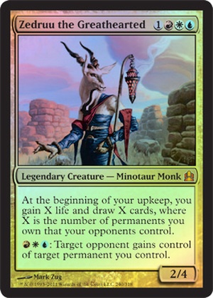 mtg zedruu commander deck Magic The Gathering - The Greathearted you gain X life and draw X cards Zedruu the Greathearted | Commander