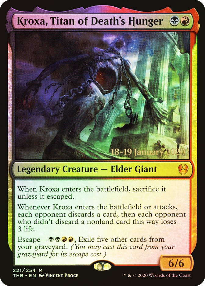 Kroxa, Titan of Death's Hunger (Prerelease) (Theros Beyond Death