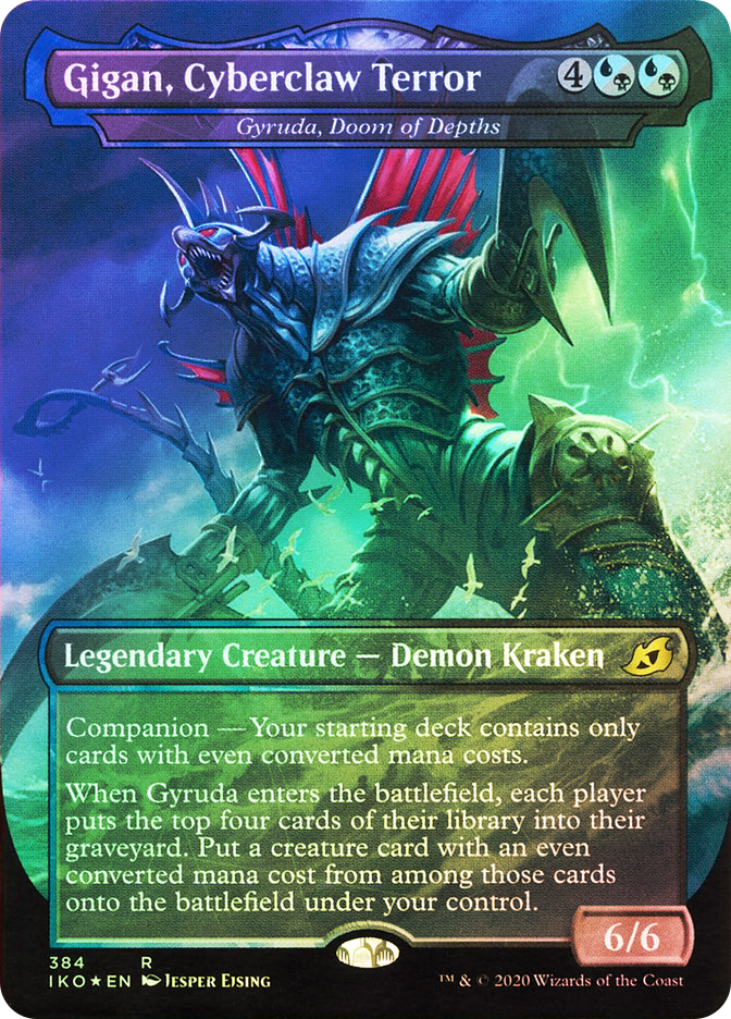 gigan mtg card GIGAN, CYBERCLAW TERROR Borderless Foil - Ikoria - - Free Postage 19.99 you may cast it once from outside the game.) When Gyruda enters the battlefield MTG: Magic The Gathering/Ikoria: Lair