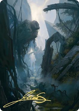 Swamp Art Card} (#14) (Signed) | Art Series: Zendikar Rising
