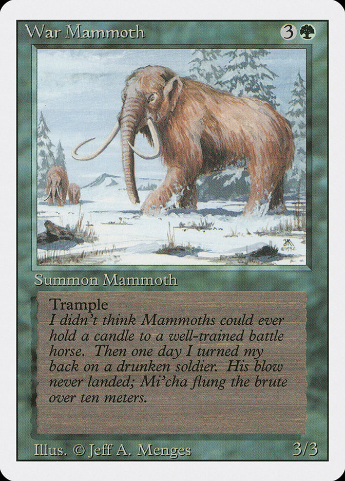 【α版】ウォーマンモス　war mammoth War Mammoth (Limited Edition Alpha) | Magic: The Gathering