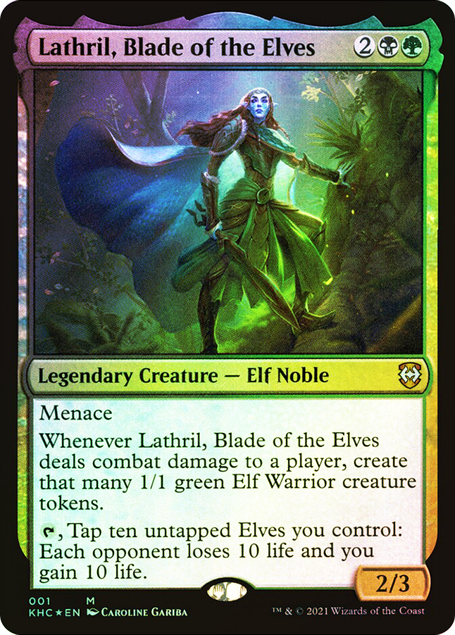 マジック：ザ・ギャザリング Lathril, Blade of the Elves Mana foil NM Lathril, Blade of the Elves | Kaldheim Commander | Star City Games