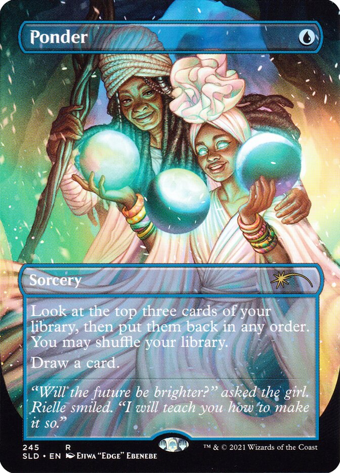 ponder mtg card Proxy  Tough Times Stock image Ponder | Secret Lair Drop