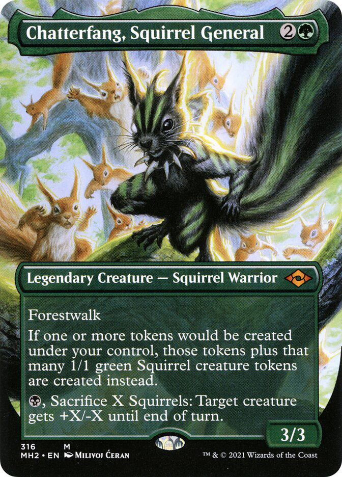 MTG  Camel 英語版 Chatterfang, Squirrel General (Borderless) | Modern Horizons